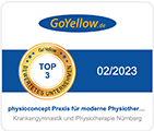GoYellow-Siegel: Top 3 Physiotherapiepraxis physioconcept in Nürnberg für 2023